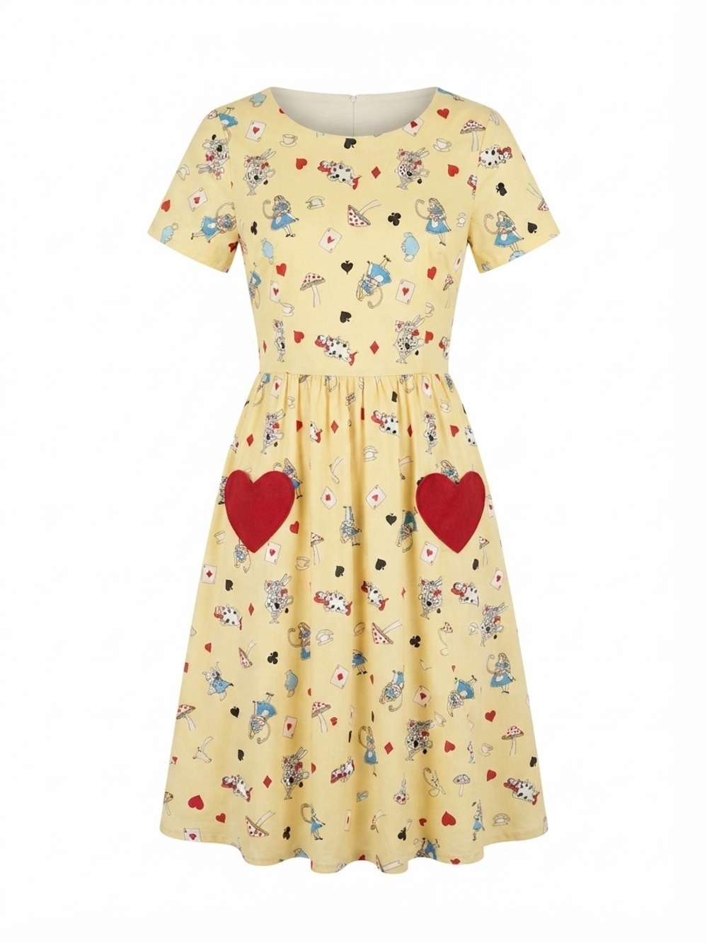 Lindy Bop Alice in Wonderland Brittany Dress Yellow Size US 8 / UK 12